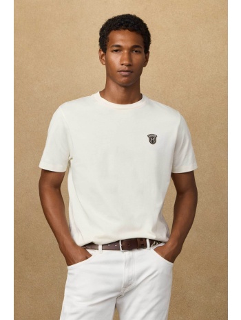hackett ανδρικό t-shirt με logo patch classic fit 