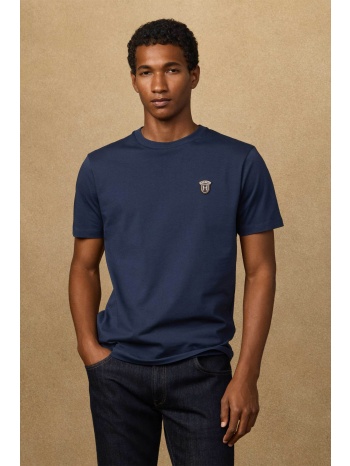 hackett ανδρικό t-shirt με logo patch classic fit 