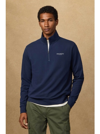 hackett ανδρική μπλούζα φούτερ πικέ με ψηλό λαιμό και