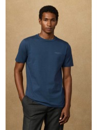hackett ανδρικό t-shirt με λογότυπο classic fit - hm5000067 μπλε σκούρο