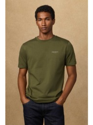 hackett ανδρικό t-shirt με λογότυπο classic fit - hm5000067 πράσινο