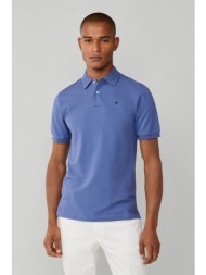 hackett ανδρική μπλούζα πόλο πικέ με κεντημένο λογότυπο slim fit - hm5600093 μπλε μοβ