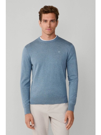 hackett ανδρικό πουλόβερ με μετάξι και κεντημένο λογότυπο