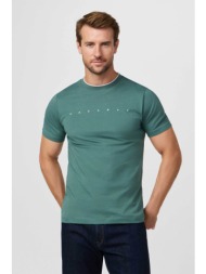hackett ανδρικό t-shirt με λογότυπο classic fit - hm5000103 πράσινο ανοιχτό