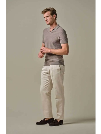 profuomo ανδρικό παντελόνι chino με λινάρι relaxed fit 