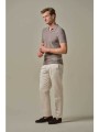 profuomo ανδρικό παντελόνι chino με λινάρι relaxed fit - ppxq10012a μπεζ