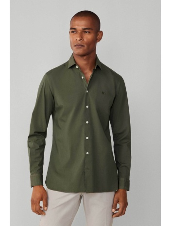 hackett ανδρικό πουκάμισο stretch poplin με κεντημένο