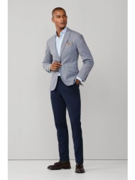 hackett ανδρικό παντελόνι chino textured slim fit - hm2100062r μπλε σκούρο