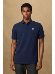 hackett ανδρική μπλούζα πόλο πικέ με logo patch classic fit - hm5600082 μπλε σκούρο