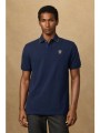 hackett ανδρική μπλούζα πόλο πικέ με logo patch classic fit - hm5600082 μπλε σκούρο