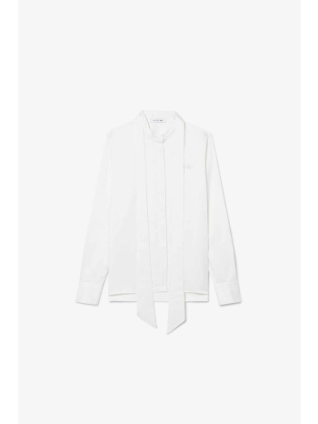 lacoste γυναικείο πουκάμισο σατέν με all-over tennis ball