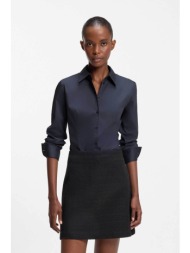 hugo boss γυναικείο πουκάμισο slim fit `the fitted` - 50554568 σκούρο μπλε
