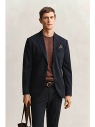 gant ανδρικό σακάκι μονόχρωμο slim fit - 7706359 μπλε σκούρο