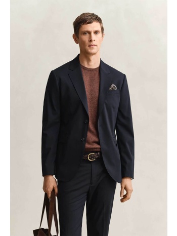 gant ανδρικό σακάκι μονόχρωμο slim fit - 7706359 μπλε σκούρο