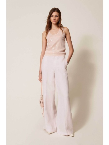 twinset γυναικείο τοπ με παγιέτα - 261tp3301 ροζ