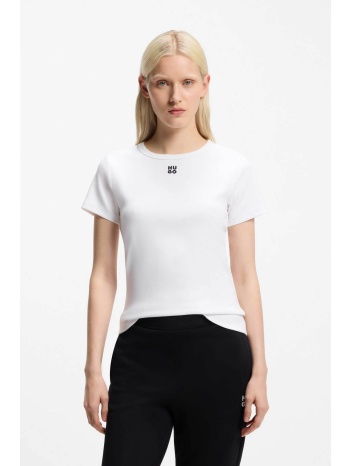 hugo boss γυναικείο τ-shirt με ανάγλυφο λογότυπο regular