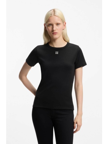 hugo boss γυναικείο τ-shirt με ανάγλυφο λογότυπο regular
