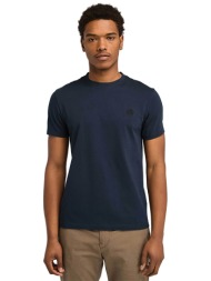 timberland ανδρικό t-shirt με κεντημένο tree logo slim fit `dunstan river` - tb0a2bprz021 μπλε σκούρ