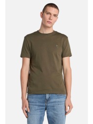 timberland ανδρικό t-shirt με κεντημένο tree logo slim fit `dunstan river` - tb0a2bprar51 λαδί