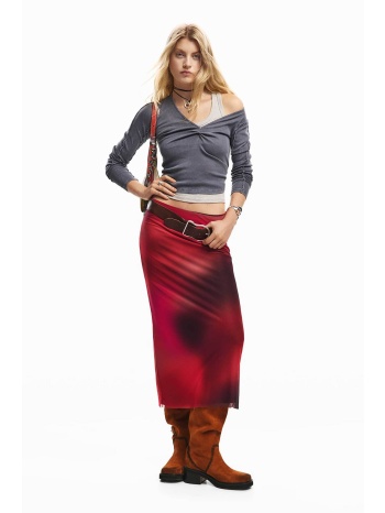 desigual γυναικεία midi φούστα ντεγκραντέ slim fit `asmee`