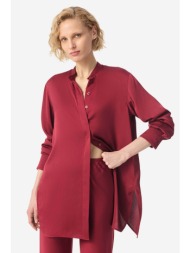 vanessa bruno γυναικείο πουκάμισο σατέν `feline` - 4hva68-v09821 βυσσινί