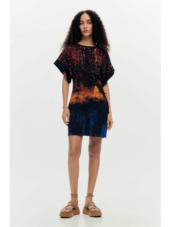 desigual γυναικείο mini φόρεμα με all-over `bettle` by