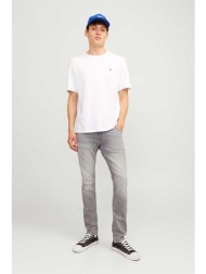jack & jones ανδρικό τζιν παντελόνι πεντάτσεπο slim fit - 12259333 γκρι