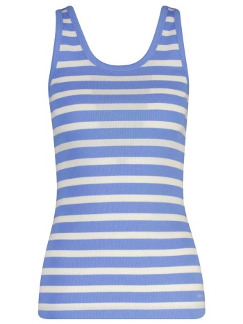 gant γυναικεία αμάνικη μπλούζα ribbed με ριγέ σχέδιο slim