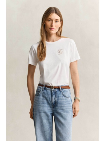 gant γυναικείο t-shirt με κεντημένο script graphic logo