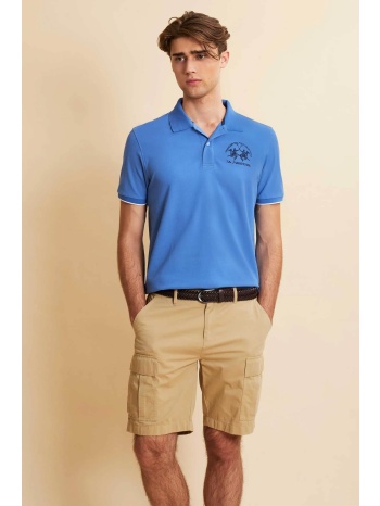 la martina ανδρική μπλούζα πόλο πικέ με κεντημένο λογότυπο