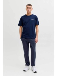 jack & jones ανδρικό παντελόνι φόρμας με λογότυπο regular fit - 12288641 μπλε σκούρο
