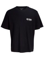 jack & jones ανδρικό t-shirt με print στο πίσω μέρος relaxed fit - 12292951 μαύρο