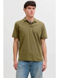 jack & jones ανδρική κοντομάνικη μπλούζα πόλο regular fit - 12293016 λαδί