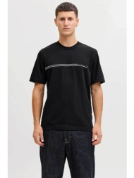 jack & jones ανδρικό t-shirt με λογότυπο regular fit - 12289936 μαύρο