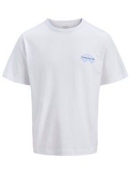jack & jones ανδρικό t-shirt με λογότυπο regular fit - 12290859 λευκό