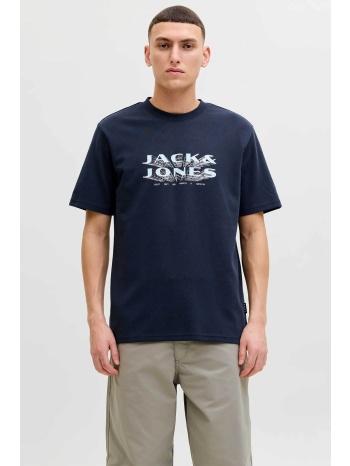 jack & jones ανδρικό t-shirt με graphic logo regular fit 