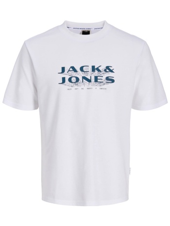 jack & jones ανδρικό t-shirt με graphic logo regular fit 