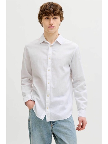 jack & jones ανδρικό πουκάμισο μονόχρωμο regular fit 