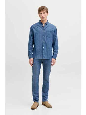 jack & jones ανδρικό τζιν παντελόνι πεντάτσεπο regular fit