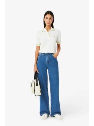 lacoste γυναικείο τζιν παντελόνι πεντάτσεπο wide leg - hf0206-00 μπλε