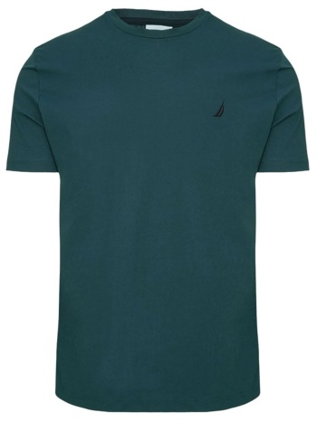 nautica ανδρικό t-shirt με κεντημένο λογότυπο classic fit 