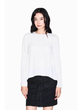 armani exchange γυναικεία μπλούζα με ασύμμετρο τελείωμα 