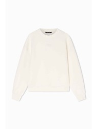 armani exchange γυναικεία μπλούζα φούτερ με λογότυπο - xw002041af21290 λευκό