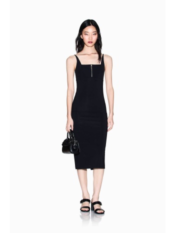 armani exchange γυναικείο midi φόρεμα με λεπτές τιράντες 