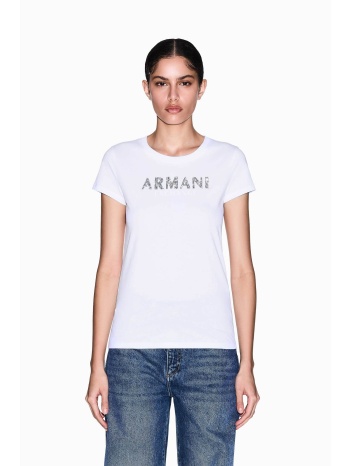 armani exchange γυναικείο t-shirt με λογότυπο από στρας