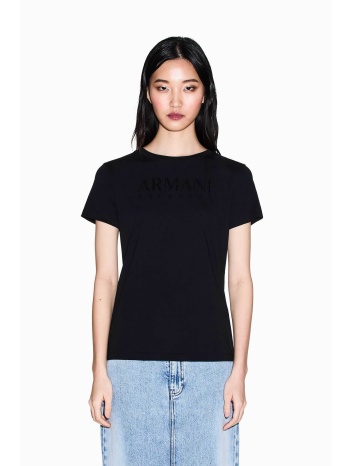 armani exchange γυναικείο t-shirt με λογότυπο από στρας