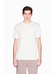 armani exchange ανδρικό t-shirt με logo patch slim fit - xm002471af10356 κρέμ