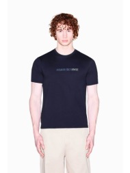 armani exchange ανδρικό t-shirt με κεντημένο λογότυπο slim fit - xm002785af10358 σκούρο μπλε