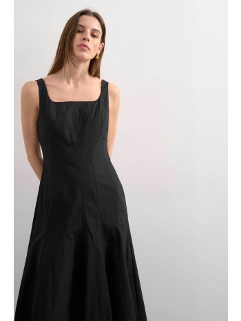 topshop γυναικείο maxi φόρεμα `eva` - 31000742 μαύρο