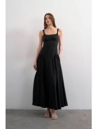 topshop γυναικείο midi φόρεμα `viola` - 31000747 μαύρο